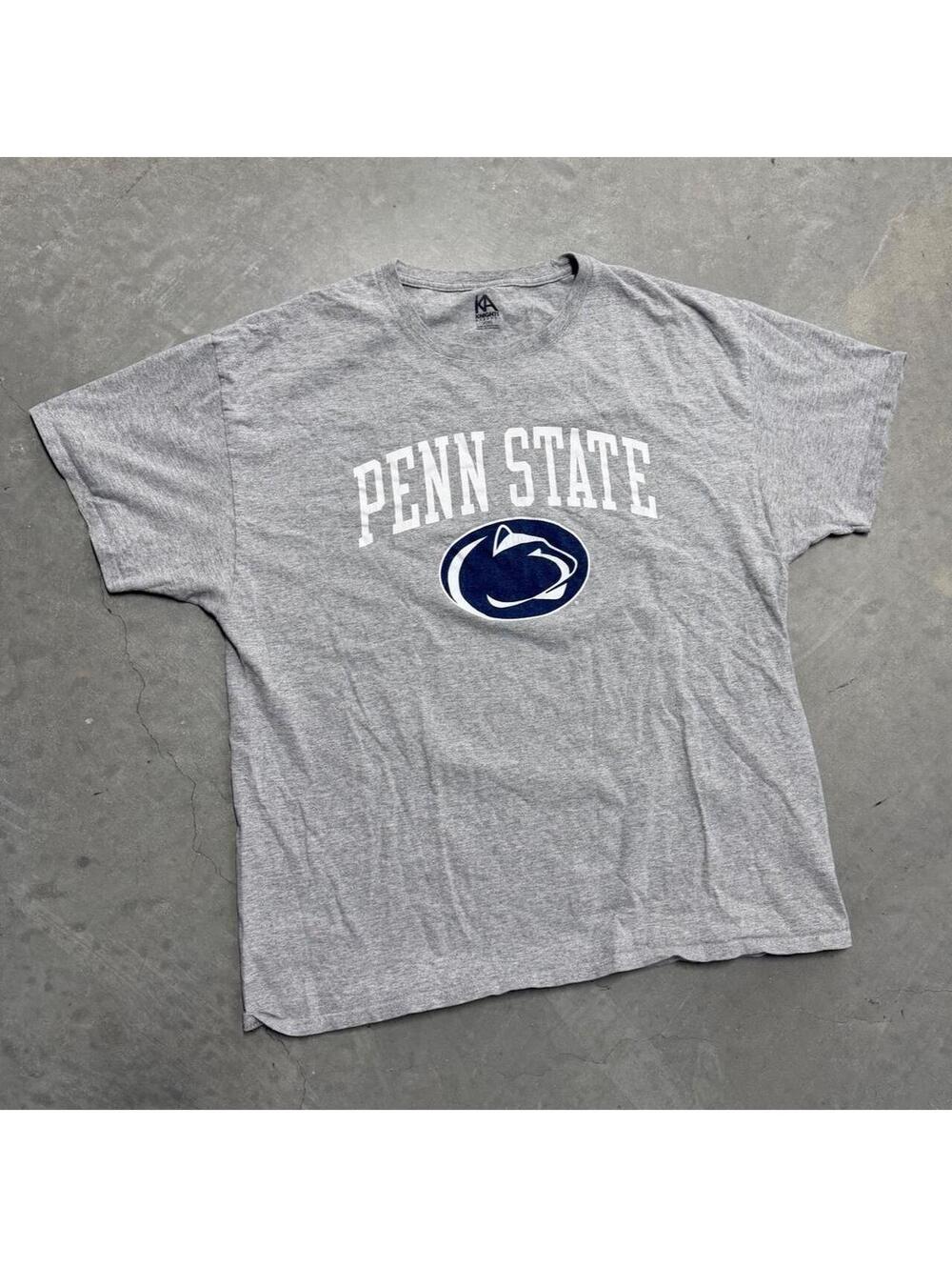 Y2K Men's Penn State University Gray Logo Collegewear Tee Sized XL
